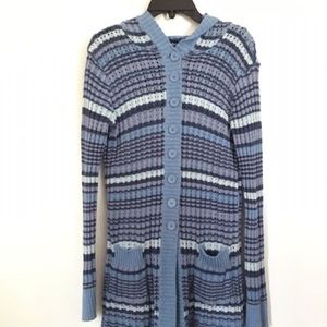 Limited Too Blue Cardigan with Hood